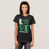 Love Leopard Shamrock Teacher Life St Patrick Day T-shirt (Voorkant volledig)