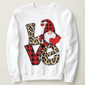 Love Leopardo Buffalo Paild Gnome Valentine´s Day Trui (Design voorkant)