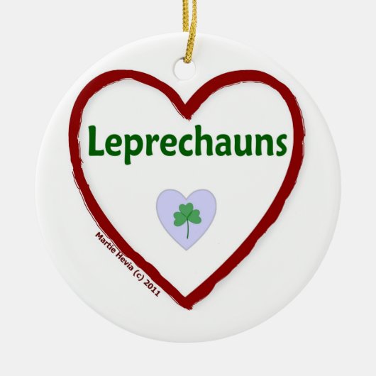 Love Leprechauns Keramisch Ornament (Voorkant)