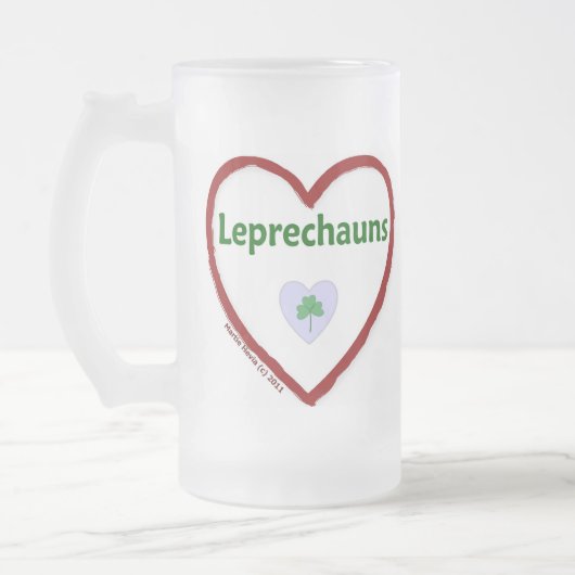 Love Leprechauns Matglas Bierpul (Links)
