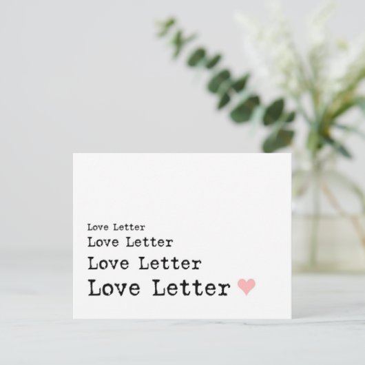 Love Letter Briefkaart (Staand voorkant)