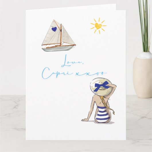 Love Letter Design - Liefde, Capri xxoo Kaart (Voorkant)
