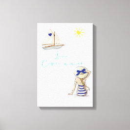 Love Letter Design - Love, Capri xxoo Canvas Afdruk