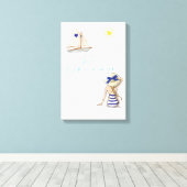 Love Letter Design - Love, Capri xxoo Canvas Afdruk (Insitu (Houten vloer))