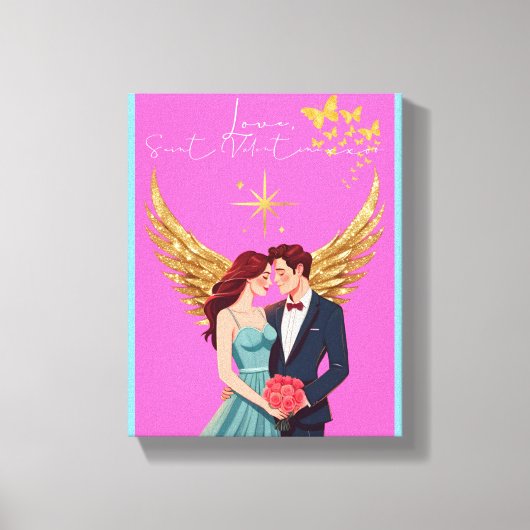 Love Letter Design - Love, Saint Valentine xxoo Canvas Afdruk (Voorkant)
