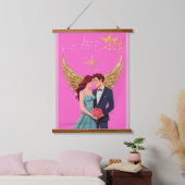 Love Letter Design - Love, Saint Valentine xxoo Hangend Wandkleed (Slaapkamer)