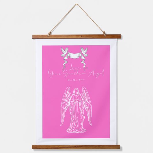 Love Letter Design - Love, Your Guardian Angelxxoo Hangend Wandkleed (Voorkant)