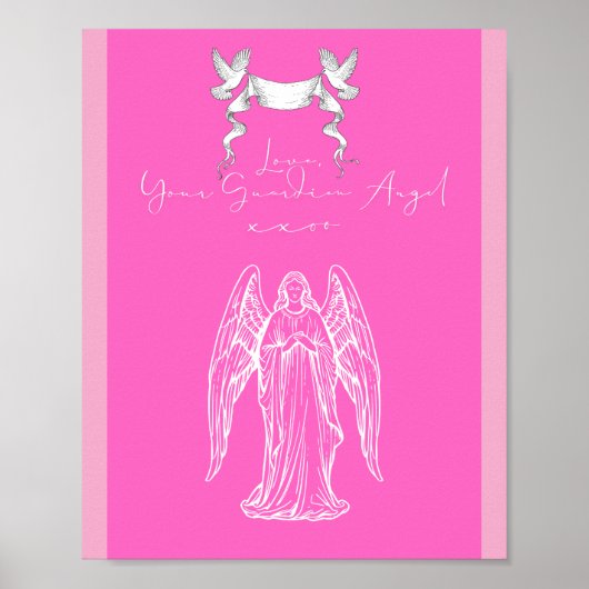 Love Letter Design - Love, Your Guardian Angelxxoo Poster (Voorkant)