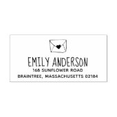 Love Letter Envelope met Sealed Heart Zelfinktende Stempel (Design)