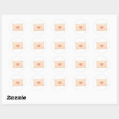 Love letter envelope ronde sticker (Vel)