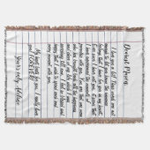 Love Letter Gift Husband Wife voor hem Deken (Voorkant)