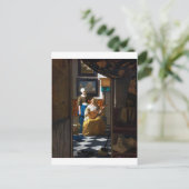 Love Letter, Johannes Vermeer Briefkaart (Staand voorkant)