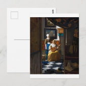 Love Letter, Johannes Vermeer Briefkaart (Voorkant / Achterkant)