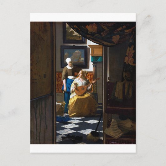 Love Letter, Johannes Vermeer Briefkaart (Voorkant)