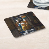 Love Letter, Johannes Vermeer Kartonnen Onderzetters (Schuin)