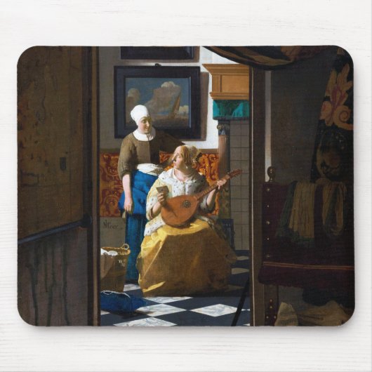 Love Letter, Johannes Vermeer Muismat (Voorkant)