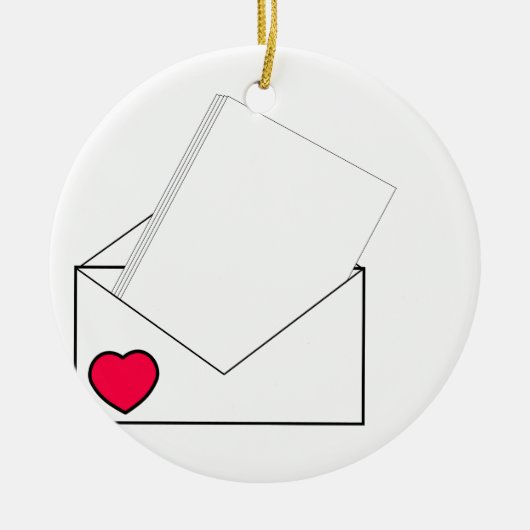 Love Letter Keramisch Ornament (Voorkant)