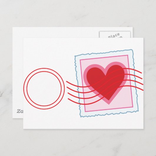 Love Letter Stamp Briefkaart (Voorkant / Achterkant)