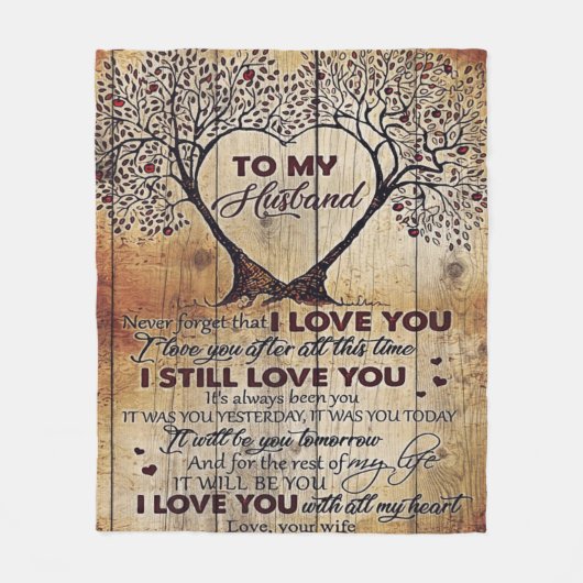 Love Letter To Husband | Special Gift For Man | Fleece Deken (Voorkant)