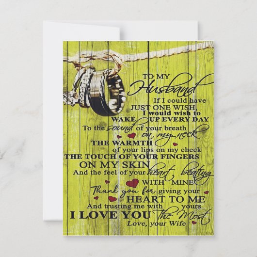 Love Letter To Husband | Special Gift For Man | Kaart (Achterkant)