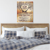 Love Letter to Husband | Speciale uitgave bij Man Canvas Afdruk (Insitu (Slaapkamer))