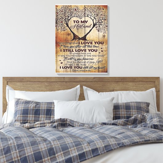 Love Letter to Husband | Speciale uitgave bij Man Canvas Afdruk (Insitu (Slaapkamer))