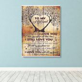 Love Letter to Husband | Speciale uitgave bij Man Canvas Afdruk (Insitu (Houten vloer))
