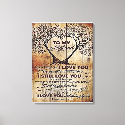 Love Letter to Husband | Speciale uitgave bij Man Canvas Afdruk (Voorkant)