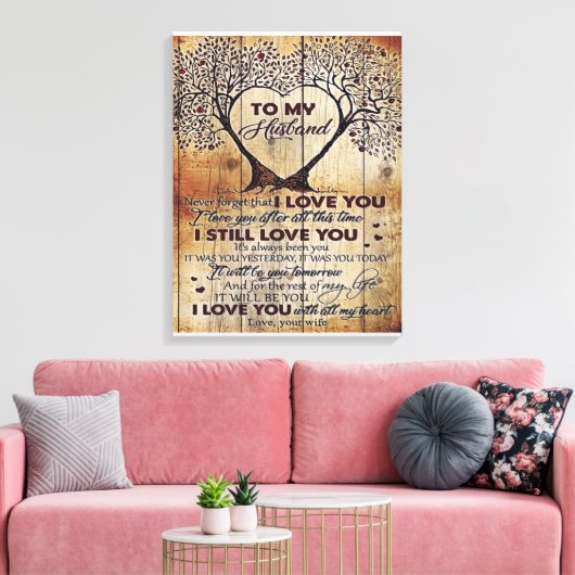 Love Letter to Husband | Speciale uitgave bij Man Canvas Afdruk (Insitu (Woonkamer))