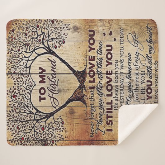 Love Letter to Husband | Speciale uitgave bij Man Sherpa Deken (Voorkant (horizontaal))