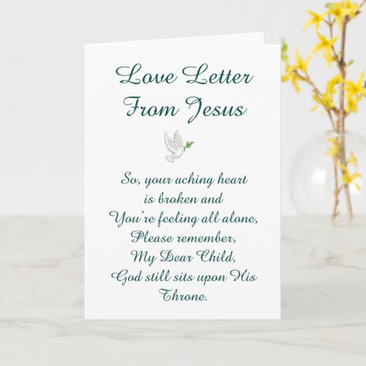 Love Letter van Jesus Kaart (Gele Bloem)