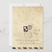 Love Letter Wedding Invitation Kaart (Achterkant)