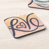 Love Lettering Bier Onderzetter (Linkerzijde)