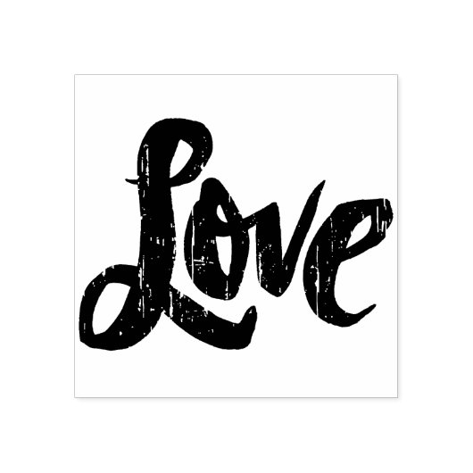 LOVE Lettering Distressed Calligraphy Romance Rubberstempel (Afrduk)