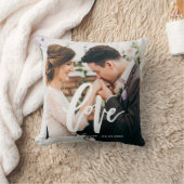 Love Lettering Overlay Custom Weduwfoto Pillow Kussen (Deken)
