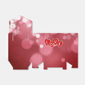 Love Lettering Red Hearts Bedankdoosjes (Uitgevouwen)