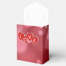 Love Lettering Red Hearts Bedankdoosjes