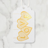 Love Lettering Red Hearts Cadeaulabels (Voorkant)