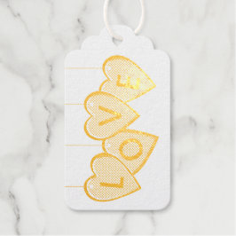 Love Lettering Red Hearts Cadeaulabels