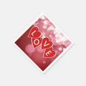 Love Lettering Red Hearts Servetten (Hoek)