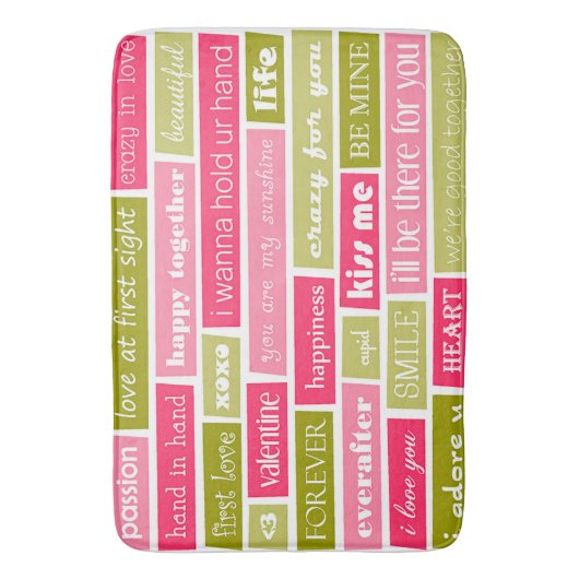 Love Letters Badmat (Voorkant Verticaal)