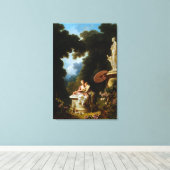 <Love Letters>door Jean Honore Fragonard Canvas Afdruk (Insitu (Houten vloer))