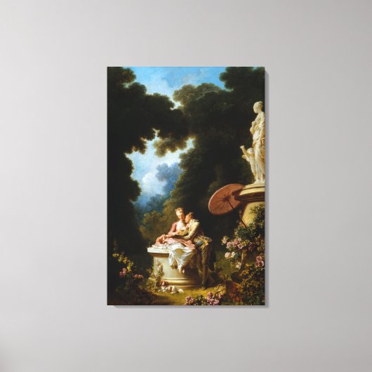 <Love Letters>door Jean Honore Fragonard Canvas Afdruk (Voorkant)