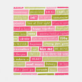 Love Letters Fleece Deken (Voorkant)