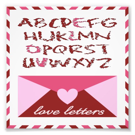 Love Letters Foto Afdruk (Voorkant)