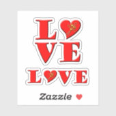 Love Letters 'L O V E' Scrap Book Sticker (Vel)