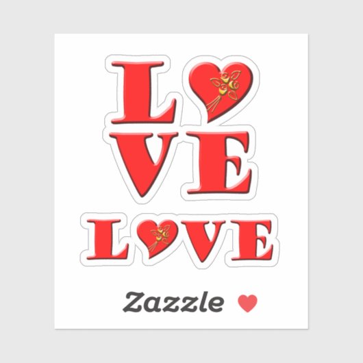 Love Letters 'L O V E' Scrap Book Sticker (Vel)