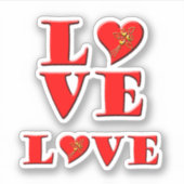 Love Letters 'L O V E' Scrap Book Sticker (Voorkant)