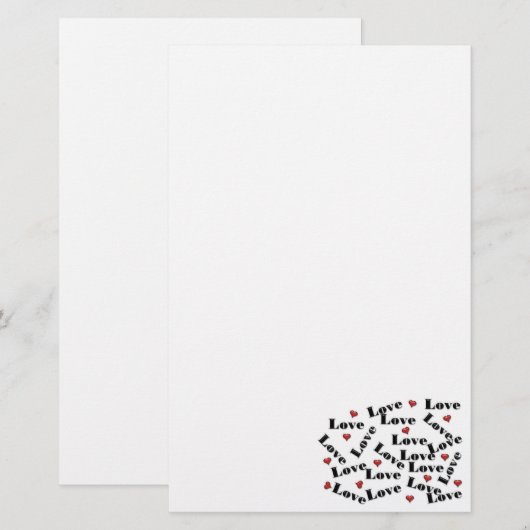 Love Letters Matching Set briefpapier (Voorkant / Achterkant)