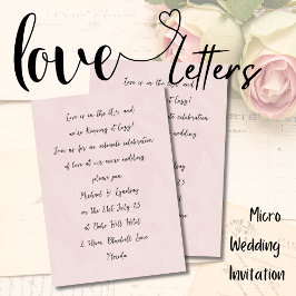 Love Letters MICRO WEDDING Handgeschreven Roos Roz Kaart